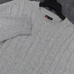 Vintage Robert Bruce Sweater Mens Medium Wool Cable Knit Pullover Confetti Fleck